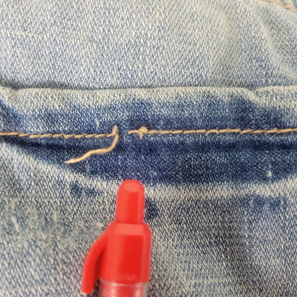 Forever 21 Denim Shorts Juniors‎ 25 Blue Jean Mid Rise Womens Button Fly W27 - Picture 14 of 15